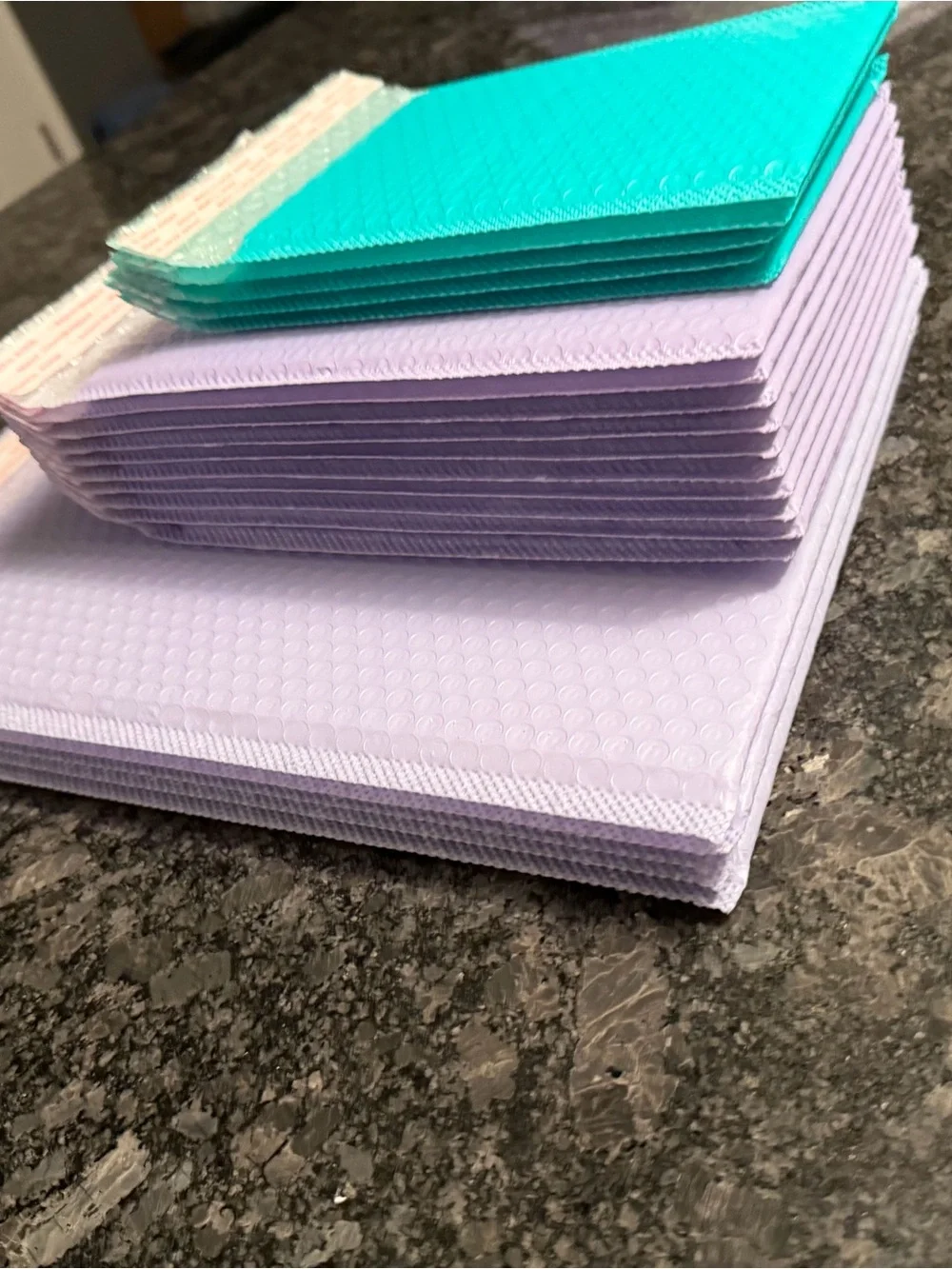 Bundle of 20 Bubble Mailers Teal & Lilac/Purple Protective Various Sizes